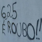 Londrina tem pichações contra o aumento da tarifa de ônibus