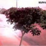 Em 1h30 de tempestade, 440 raios caíram em Londrina; clarão “laranja” chama a atenção