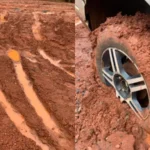 Carros atolados e crianças sem aula: moradores reclamam de lamaçal em rua de Ibiporã